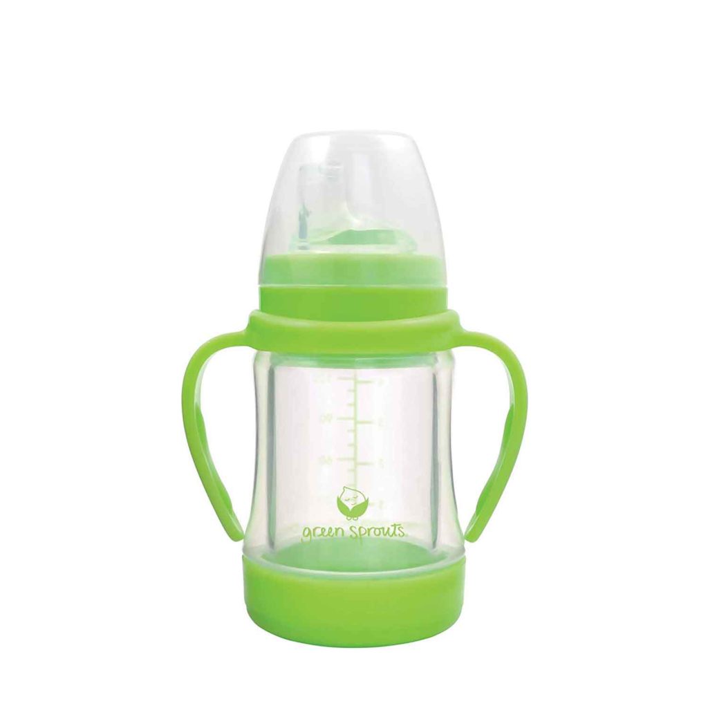 Green Sprouts Glass Sip and Straw Cup